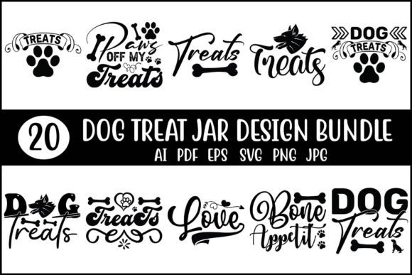 Dog Treat Jar SVG Designs Bundle Review