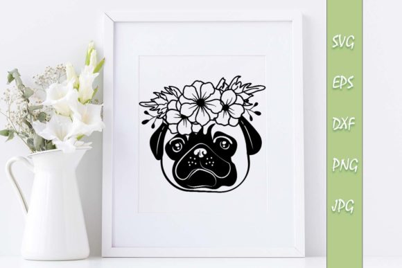 Floral SVG Pug Dog File Review for Real Embroidery Projects
